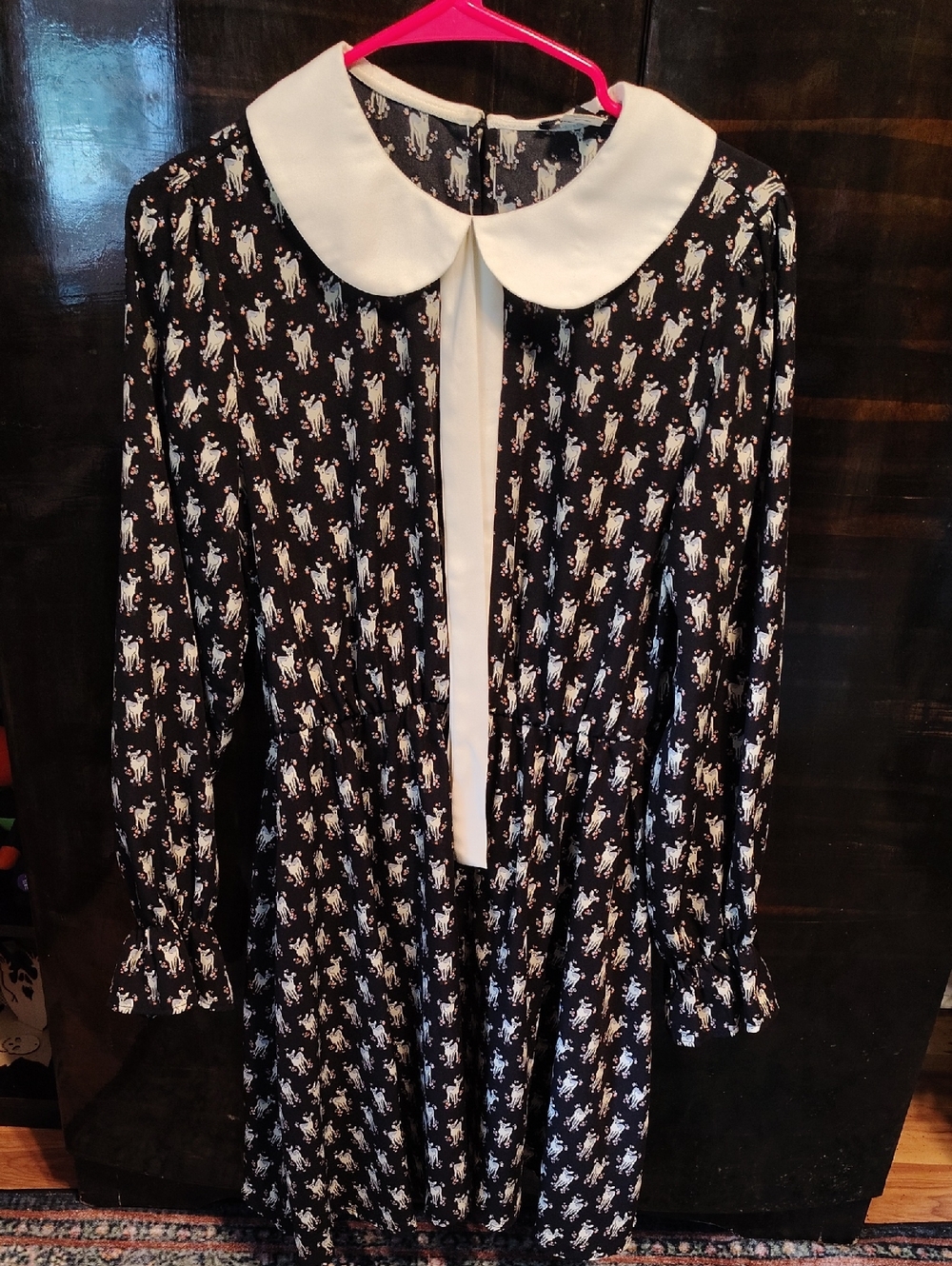 Smak Parlour Unique Vintage Black and White Mod Dress with Deer Print
